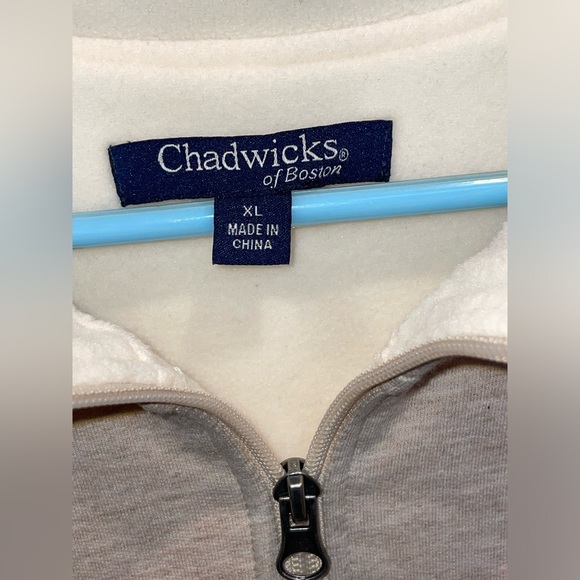 Amazing Chadwicks Women's XL Full Zip Fleece Vest •Cream • Excellent Condition - Picture 3 of 9